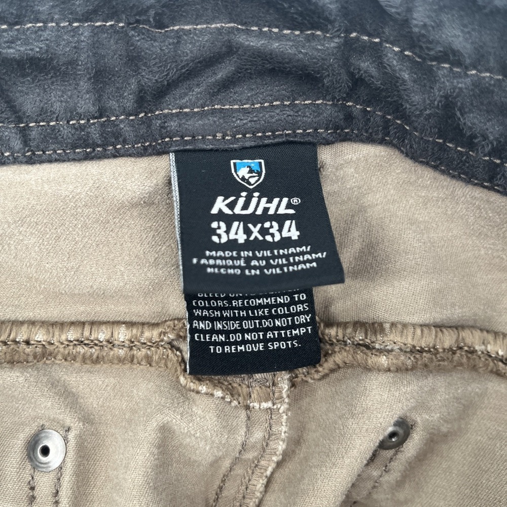 Kuhl Rebel Pants Mens 34x34 Brown Hiking Trail Canvas Camp Fishing Work Chore - Picture 6 of 11